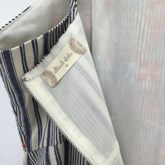 Altar’d State Ditsy embroidered Floral Pinstripe Sleeveless Mini Dress Size Med - Picture 7 of 9